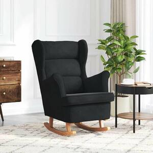 Elegáns Fekete Bársony Hintaszék - 78x93x97 cm