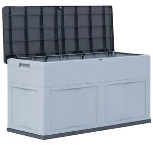 VidaXL szürke/fekete kerti tárolóláda 320 L