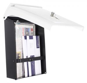 Rottner Posta műanyag postaláda kulcsos zárral fehér-fekete színben 340x250x110mm