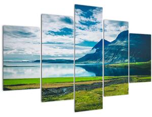 Egy tó hegyekkel képe (150x105 cm)