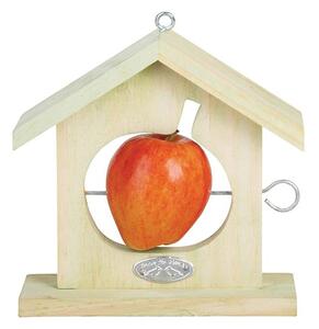 Ház alakú fa madáretető, alma