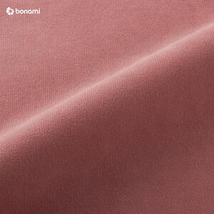 Stylish Stan rózsaszín kinyitható bársony sarokkanapé, jobb oldali - Miuform