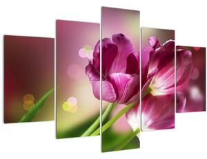 Rózsaszín tulipánok képe (150x105 cm)