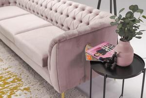 KONDELA Luxus 3-ülés, rózsaszín, NIKOL 3 ML