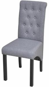 Elegáns Szövet Étkezőszék - Világosszürke - 4 db