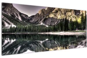 Tó a hegyekben képe (120x50 cm)