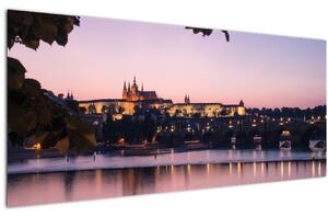 A Prágai vár és a Moldva képe (120x50 cm)