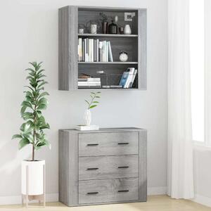 VidaXL Sonoma Szürke Fa Magasszekrény - 80x33x150cm