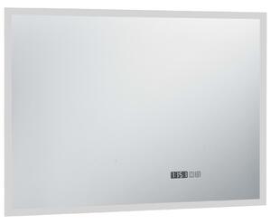 VidaXL LED-es tükör érintésérzékelővel és időkijelzővel 100 x 60 cm