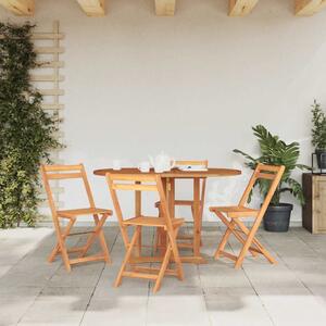 VidaXL tömör tíkfa lehajtható lapú kerti asztal 120 x 70 x 75 cm