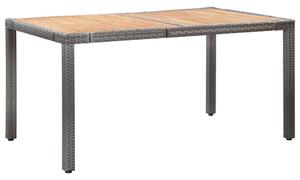 VidaXL 7-részes szürke polyrattan kültéri étkezőgarnitúra párnákkal