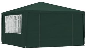 VidaXL zöld rendezvénysátor oldalfalakkal 4 x 4 m 90 g/m²