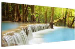 Uay Mae Kamin vízesés képe erdőben (120x50 cm)