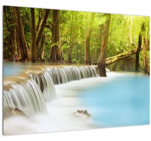 Uay Mae Kamin vízesés képe erdőben (70x50 cm)