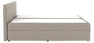 KONDELA Boxspring típusú ágy 160x200, szürkésbarna taupe, FERATA TV KOMFORT