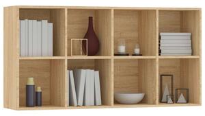 VidaXL 8 Rekeszes Polc/Tálaló Szekrény - Sonoma Tölgy - 66x30x130 cm