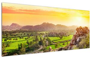 Kép a Hampi-völgyről Indiában (120x50 cm)