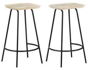 VidaXL Mangófa Bárszék - 2 db - 74 cm