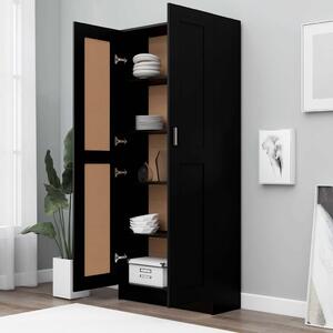 VidaXL fekete szerelt fa könyvszekrény 82,5 x 30,5 x 185,5 cm