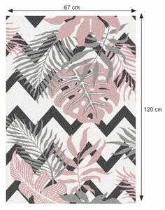 KONDELA Szőnyeg, sokszínű, leveles minta, 67x120, SELIM