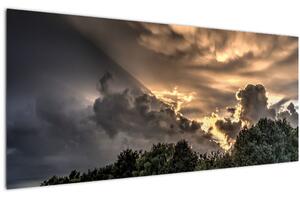 A felhők és az erdő képe (120x50 cm)