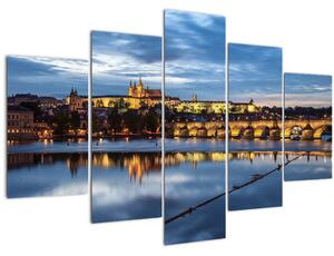 A prágai vár és a Károly-híd képe (150x105 cm)