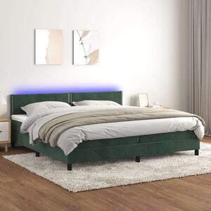 VidaXL - Bársony Ágy LED-del - 200x200 cm