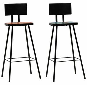 VidaXL Ipari Bárszék - 2 db - Újrahasznosított Fa