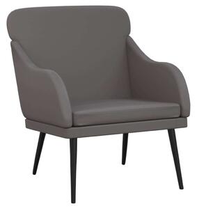 VidaXL szürke műbőr fotel 63 x 76 x 80 cm