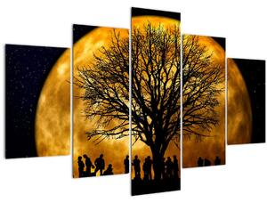 Holdok és sziluettek képe (150x105 cm)