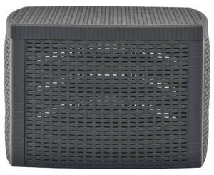 VidaXL antracitszürke műanyag kisasztal 54 x 54 x 36,5 cm