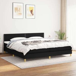 VidaXL Fekete Szövet Ágy Matraccal - 200x200 cm