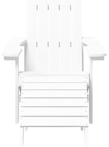 VidaXL fehér HDPE kerti adirondack szék lábtartóval