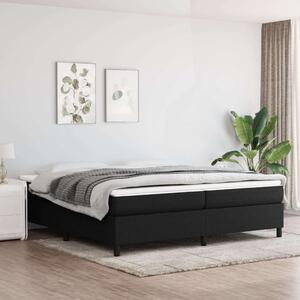 VidaXL fekete szövet rugós ágykeret 200x200 cm