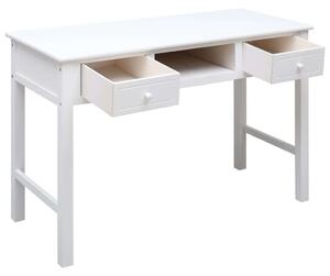 VidaXL fehér fa íróasztal 110 x 45 x 76 cm