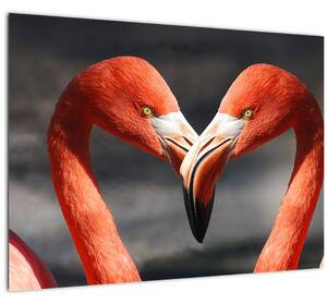 Két szerelmes flamingó képe (70x50 cm)