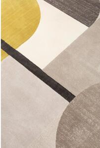 Hilton sárga-szürke szőnyeg, ø 240 cm - Zuiver