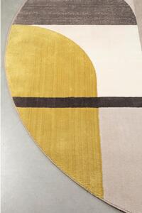 Hilton sárga-szürke szőnyeg, ø 240 cm - Zuiver
