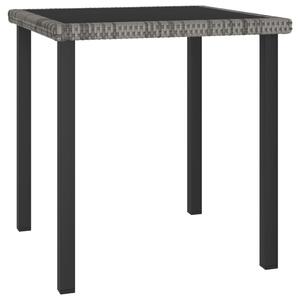 VidaXL 3 részes szürke polyrattan kerti étkezőgarnitúra