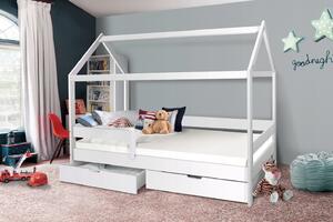 MÁRTON házikó ágy 200x90 - fehér
