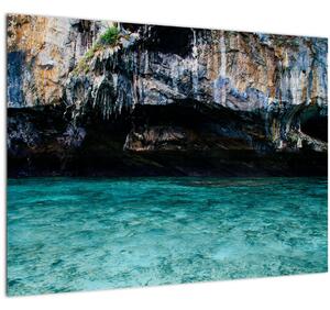 A víz és a sziklák képe (70x50 cm)