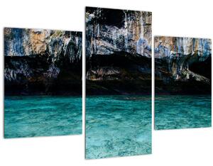 A víz és a sziklák képe (90x60 cm)