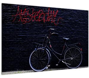 Egy kerékpár képe Amszterdamban (90x60 cm)