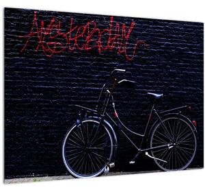 Egy kerékpár képe Amszterdamban (70x50 cm)