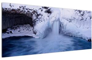 Vízesés képe télen (120x50 cm)