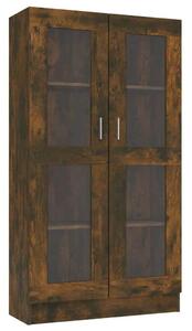 VidaXL füstös tölgy színű szerelt fa vitrinszekrény 82,5x30,5x150 cm