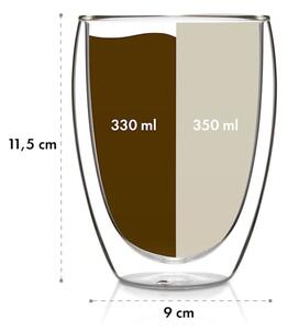 Jesolo 2 db-os duplafalú pohár készlet, 350 ml - Klarstein