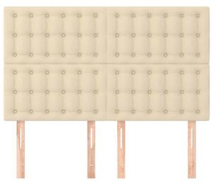 Fejtámla szett - 4 db - Krémszínű szövet - 72x5x78/88 cm