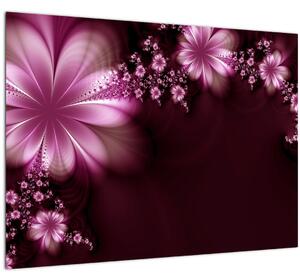 Az absztrakció képe - virágok (70x50 cm)