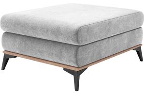 Világosszürke bársony lábzsámoly Windsor & Co Astre 106 x 78 cm